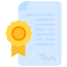 certificat flat icône