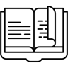 open book line icon
