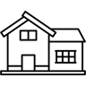 منزل خط أيقونة