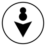 向下箭头 双色调 图标