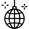 迪斯科球 line 图标