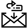 صندوق الوارد خط أيقونة