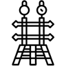 火车道岔 线条 图标