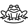 青蛙 线条 图标
