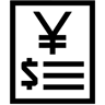 devise ligne icône