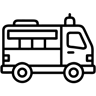公共汽车 线条 图标