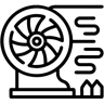 扇子 线条 图标