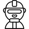 astronauta line icona