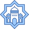Moschee zwei farben Icon