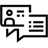 聊天气泡 线条 图标