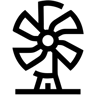 风车 线条 图标