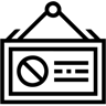 prohibition line icon