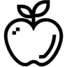maçã line ícone