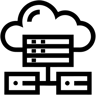 cloud storage line icon