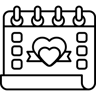 calendário line ícone