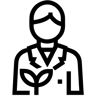 scienziato line icona