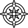 Kompass linie Icon