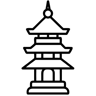 pagoda line icon