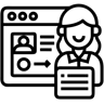 客户服务 线条 图标