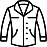 vestaglia linea icona