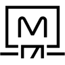 letter m line icon