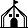 帐篷 duotone 图标