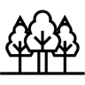 غابة خط أيقونة