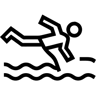 natação line ícone