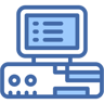 old computer two color icon