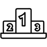 podium line icon