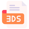 3ds file flat icon
