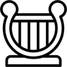竖琴 line 图标