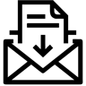 صندوق الوارد خط أيقونة