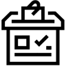 投票箱 线条 图标