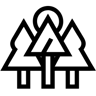trees line icon