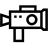 caméra vidéo ligne icône