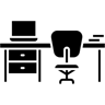 Schreibtisch gefüllt Icon