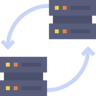 database sync flat icon