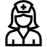 ممرضة خط أيقونة