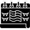 日历 填充 图标