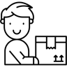 delivery driver line icon