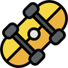 skateboard lineal color icon