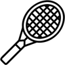 tennis racket line icon