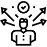 decision making line icon