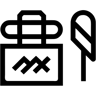 sewing machine line icon