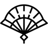 扇子 线条 图标