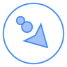diagonaler Pfeil zwei farben Icon
