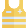 chaleco plano icono
