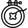 пяльцы для вышивания line иконка