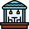 outdoor dining lineal-color icon